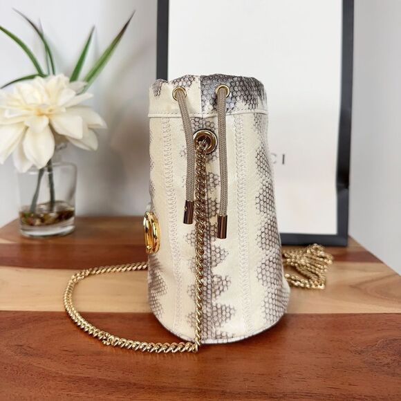NWOT Gucci Snakeskin Mini Zumi Bucket Bag‎ - Picture 7 of 14